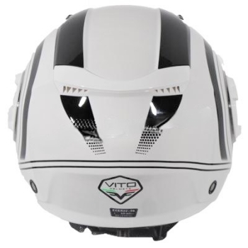 Helm VITO JET ISOLA - weiß-glänzend/schwarz